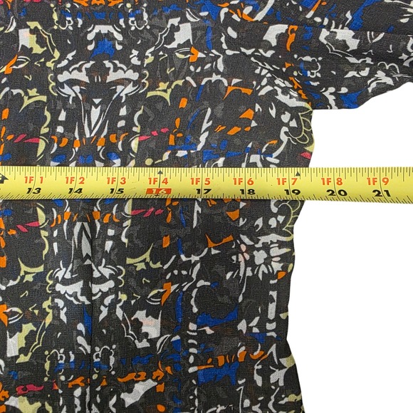 Cabi Womens Shirt Medium M Abstract Print‎ Long Sleeve Button Up Blouse Top - Picture 2 of 8